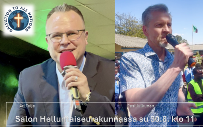 Syty Jumalan suurista teoista lähetystyössä Salossa su 30.8. klo 11